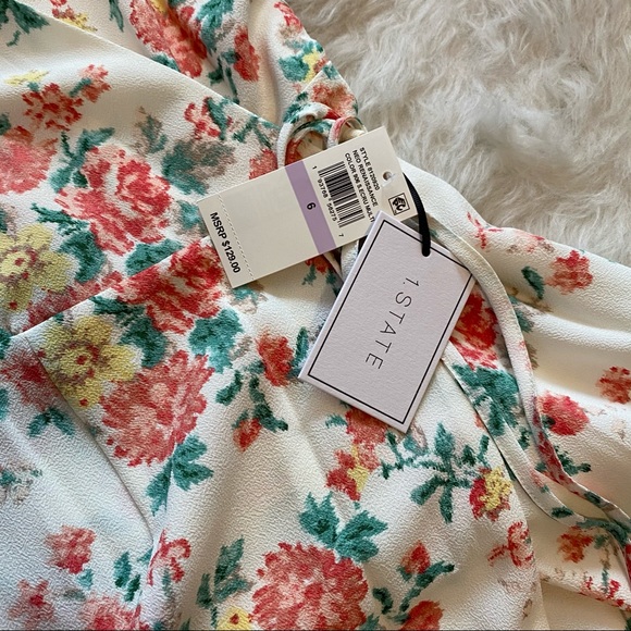 BNWT 1.State Floral Wrap Dress! - Picture 3 of 6